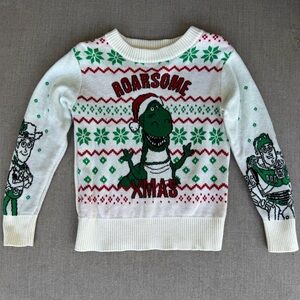 Disney Pixar Toy Story, Roarsome Xmas, Dinosaur,  Holiday, Sweater, Size 2T